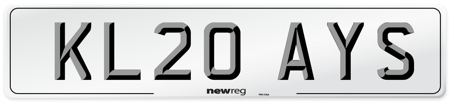 KL20 AYS Number Plate from New Reg